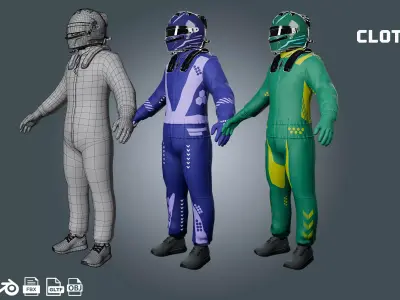 formula 1 f1 - clothyfic outfit Low-poly 3D model
