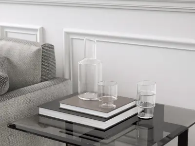 Ripple Glass Tableware Set 3D model