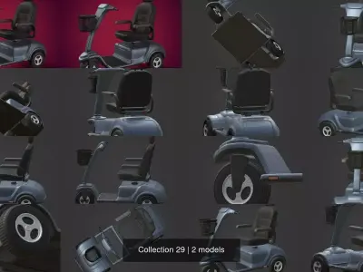Mobility Scooter 3D Model Pack