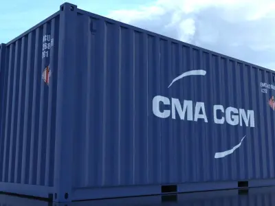 Shipping Container 20ft Low-poly 3D model buy