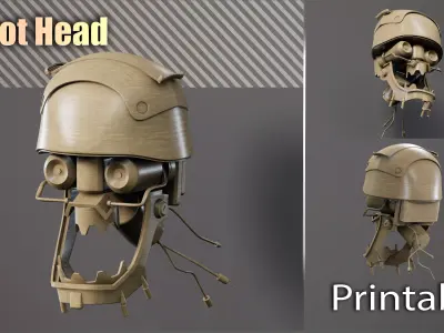 Robot Head 3D print model