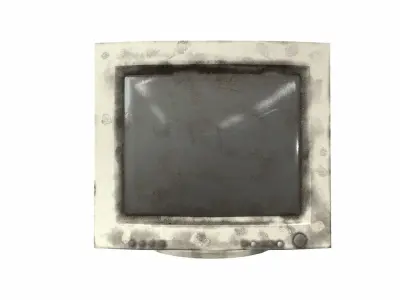 Vintage crt tube computer monitor display  da1 Low-poly 3D model