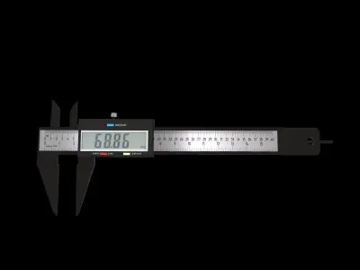 Vernier Caliper Low-poly 3D model