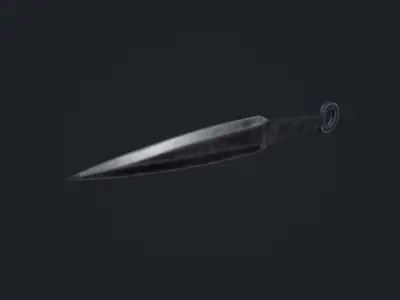 Kunai knife Low-poly 3D model purchase