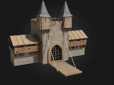 Castle Model Fortress A Stronghold of Medieval Power 3D model