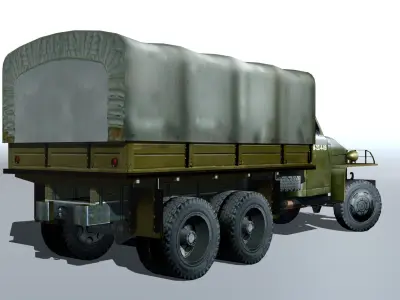 Studebaker-us6 military truck Low-poly 3D model