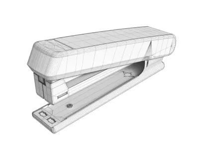 Modern Desktop Stapler Black Office Stationery Low-poly 3D model