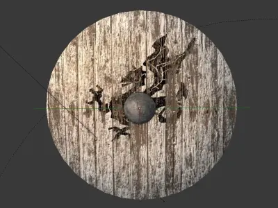 Game Ready Viking Round Shield Low-poly 3D model