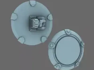 Space Knights Domed Shield Type B RIGHT 3D print model