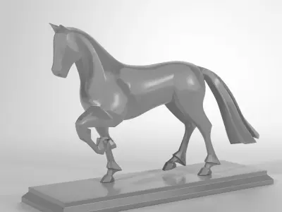 Horse statue Low-poly 3D model purchase