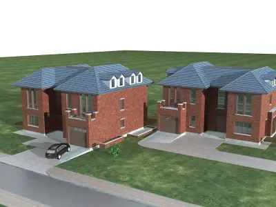 Villa two houses 3D model