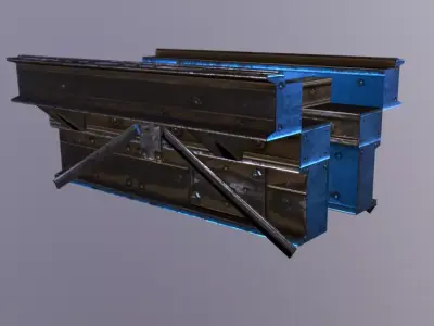 Crane Platform Low-poly 3D model