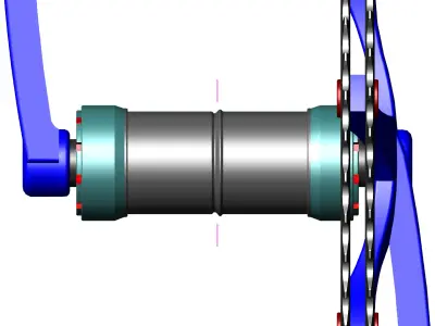Road Crankset 53-39 T Free 3D model