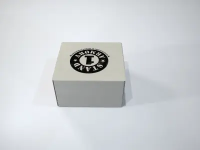 Cardboard Box Low-poly 3D model 4