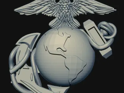 3D USMC Logo 3D model