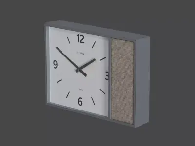 Low-Poly Japanese Retro Wall Clock Low-poly 3D model