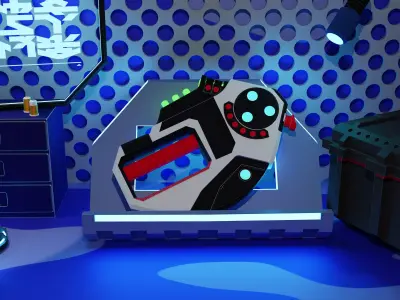 Space cannon Duck 3D model