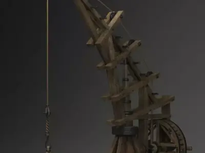 Old Wood Crane 3D model by detra40