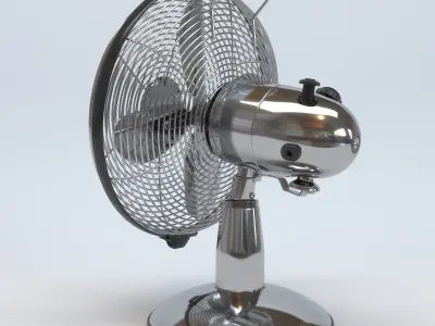 Antique Metal Table Fan 3D model