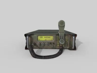 military Radio Low-poly 3D model 3