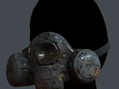 Gas mask helmet 3d model scifi Low-poly 3D model Low-poly Low-poly 3D model purchase