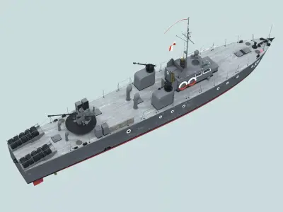 ORP Smialy submarine hunter  3D model