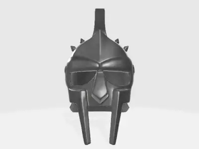 Dark Warlord Spartan Helmet Low-poly 3D model