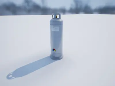 Propane Tank 103LB PBR Free low-poly 3D model