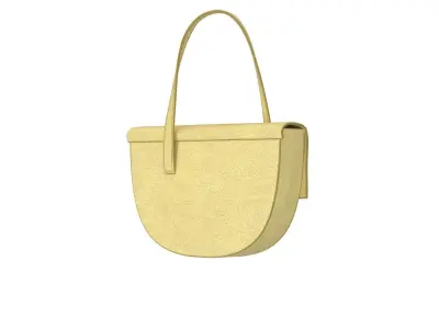 Yellow Leather Shoulder Bag 3D model
