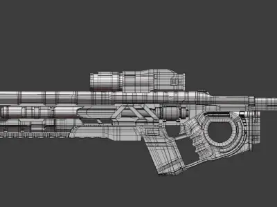 FUTURISTIC GUN - with Designer skin  Free low-poly 3D model