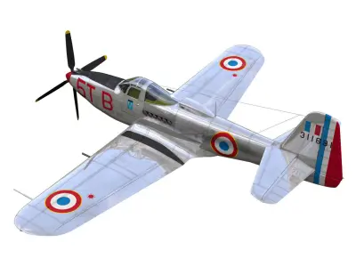 Bell P-63C Kingcobra 3D model purchase