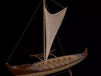 Decorative Sailing Boat 3D model