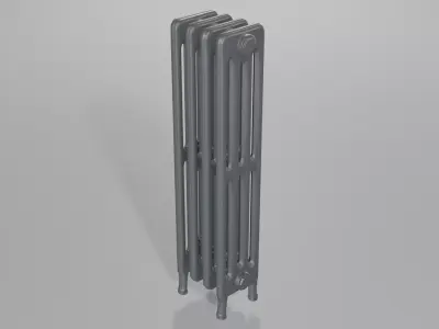 Classic Cast Iron Radiator 4C4 3D model