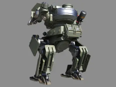 Mech Tank LP  animated Low-poly 3D model