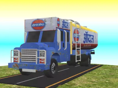 Indian Truck Model 7 Low-poly 3D model