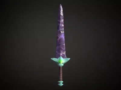 Medieval Fantasy Sword Low-poly 3D model purchase