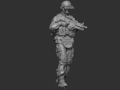USA modern Soldier 6 3D print model