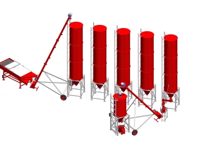 WG 4000 Feed pelletizer line Low-poly 3D model
