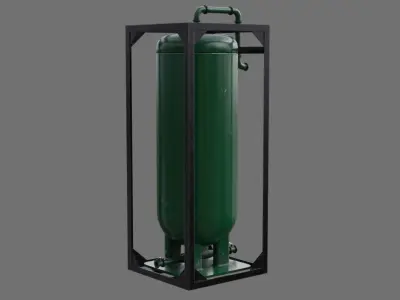 Oil Storage 1A Low-poly 3D model