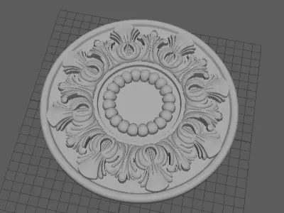 rosette circular medallion 3D model