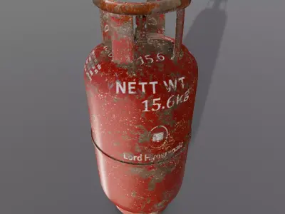 Cylinder 3D Model  Low-poly 3D model