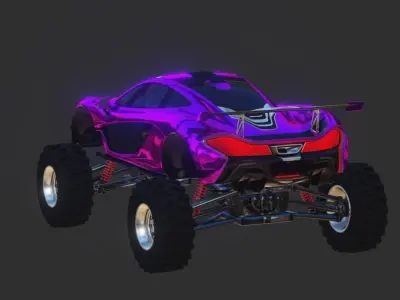 Monster McLaren Free low-poly 3D model