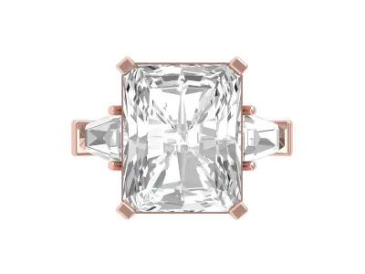 Emerald Radiant Ring 3D print model order