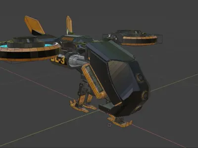 Sci-Fi Dron Free low-poly 3D model