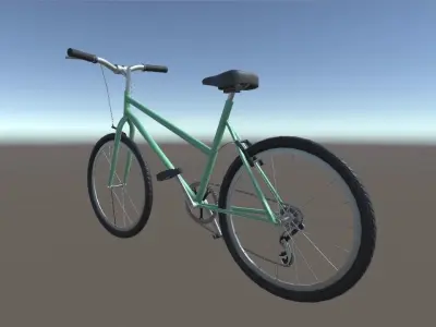 Animated Bicycle Low-poly 3D model