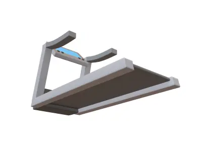 Cartoon Treadmill v1 001 Low-poly 3D model