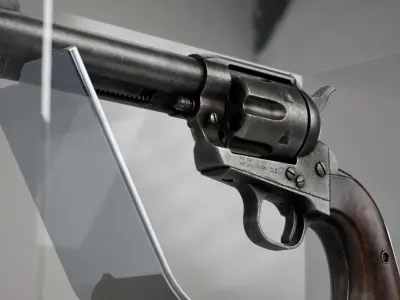 Colt Peacemaker Single Action Army Rigged Revolver Low-poly 3D model