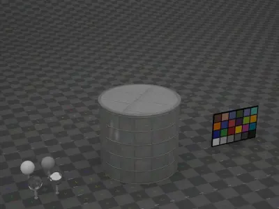 Metal Steel Water Tank Low-poly 3D model