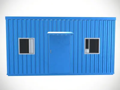 Container Office Room Low-poly 3D model