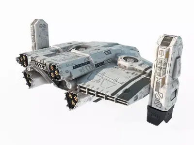 Future science fiction bomber 3D model